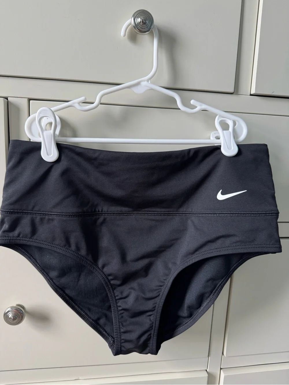 Nike Women's High-Waist Swim Bottoms in Black